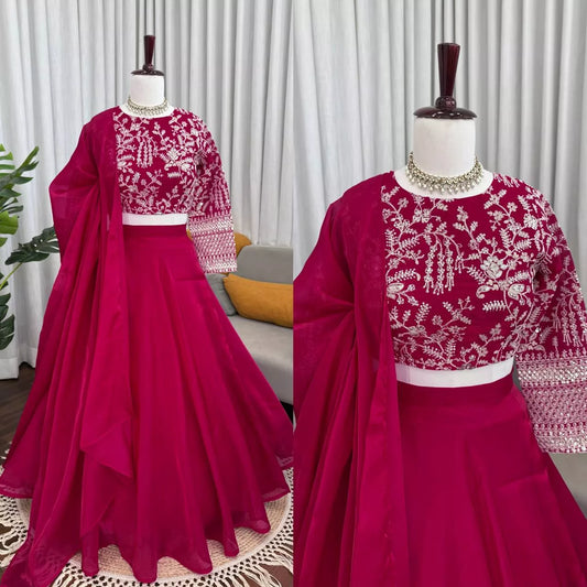 Silk Lehenga Choli Set for Women with Dupatta | Wedding & Festive Wear Lehenga | House of Saavi
