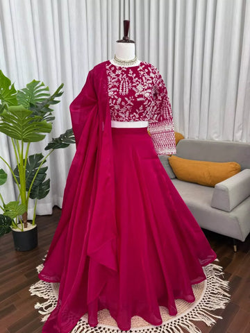 Silk Lehenga Choli Set for Women with Dupatta | Wedding & Festive Wear Lehenga | House of Saavi
